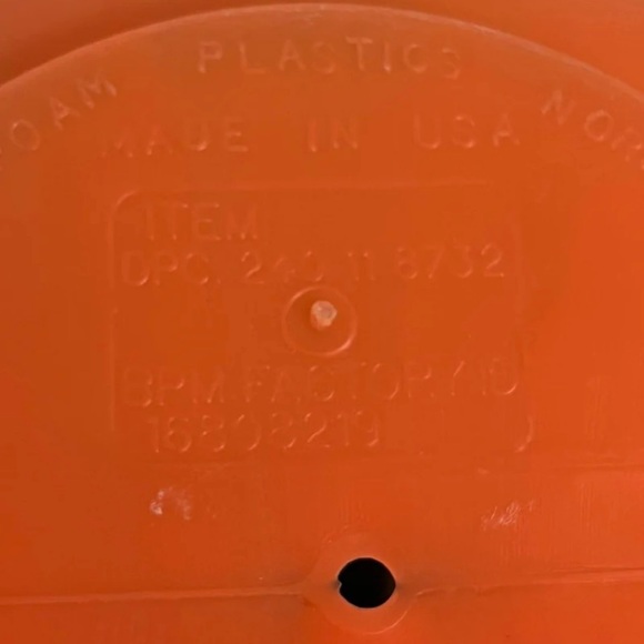 VTG Halloween Pumpkin Trick Or Treat Bucket General Foam Plastics Norfolk VA USA - Picture 8 of 8